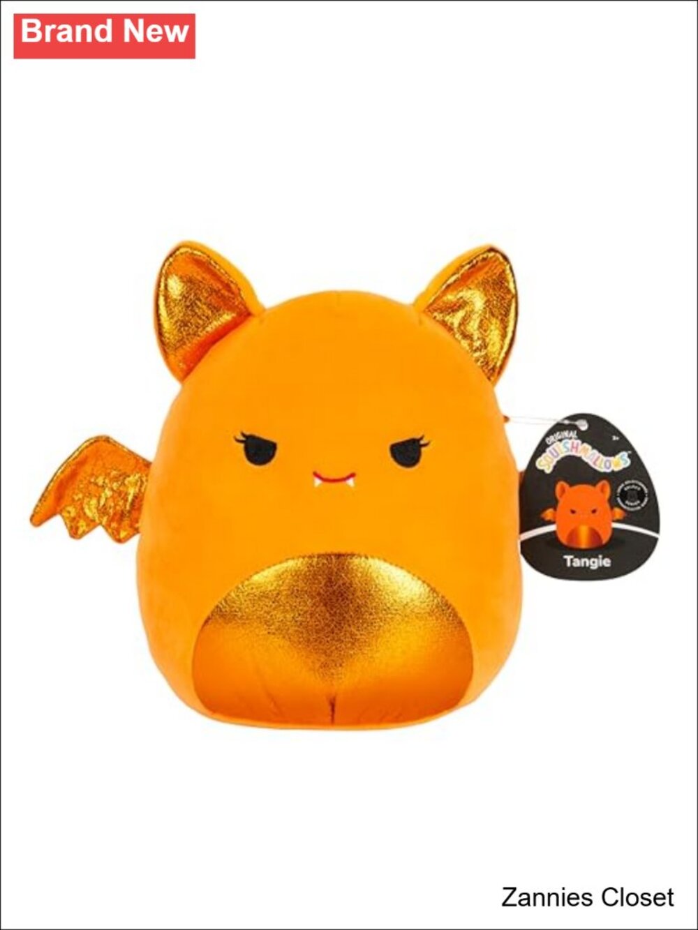 👻 Squishmallows Tangie Mischievous Orange Bat 8-Inch Select Series Plush